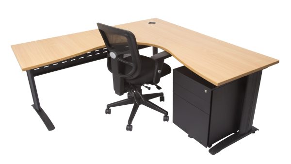 Span Beech Corner Workstations - Image 9