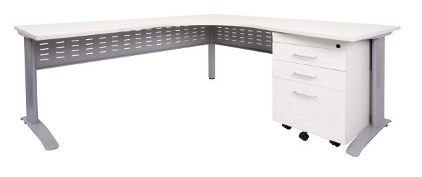 Span White Corner Workstations - Image 4