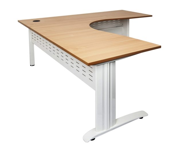 Span Beech Corner Workstations