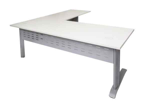 Span White Desk and Return - Image 5