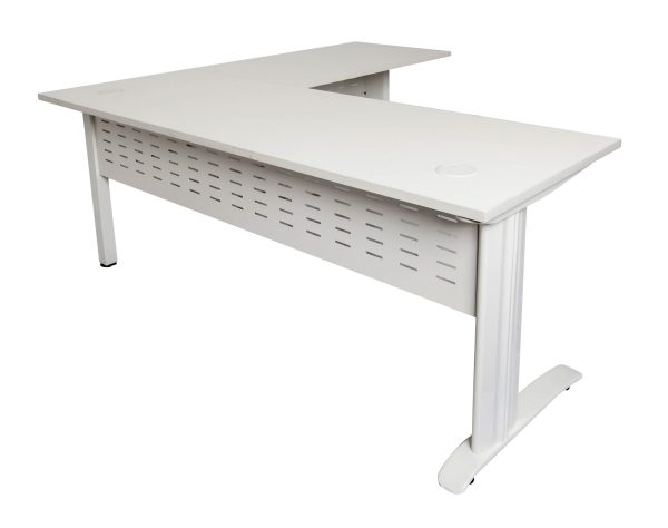 Span White Desk and Return